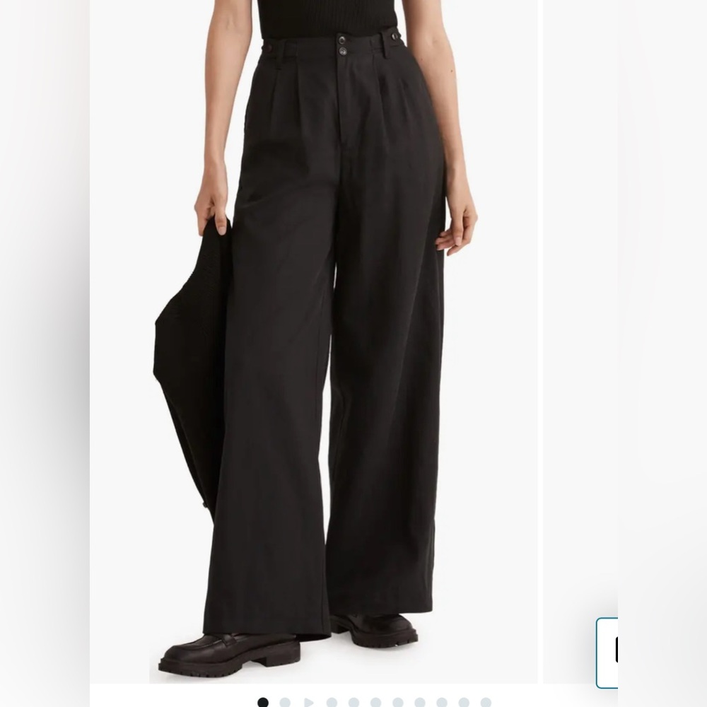 Madewell Black Wide-Leg Pants